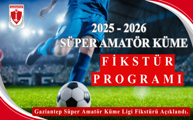Gaziantep Süper Amatör Küme Ligi Fikstürü Açıklandı.
